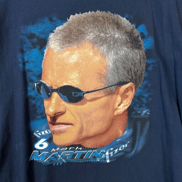 Vintage Mark Martin NASCAR‎ T Shirt Adult Extra Large Blue Chase Authentics XL - Picture 6 of 15